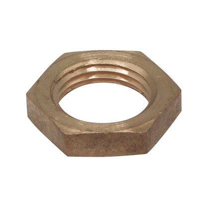 1/2" NPT Lock Nut - Brass Pipe Fitting