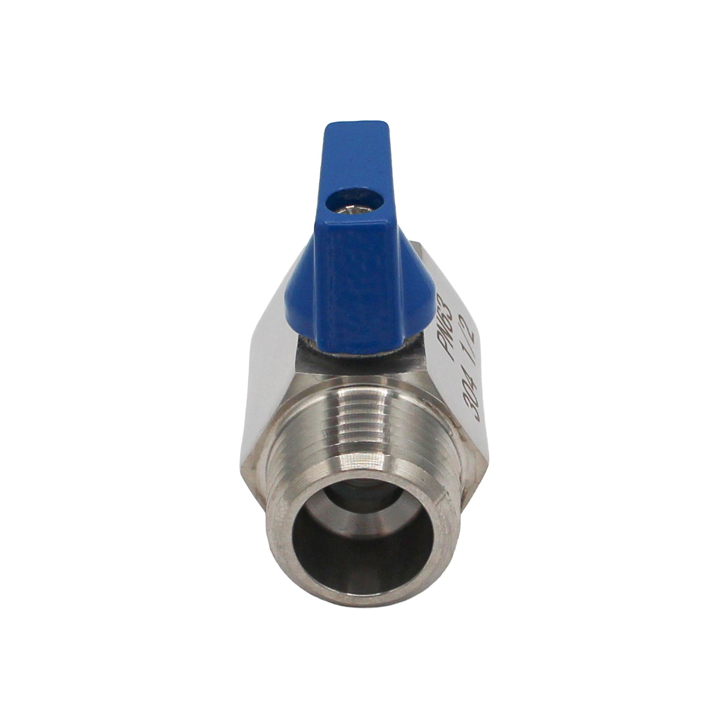 Stainless Steel 1/2" Male NPT to 1/2" Female NPT Mini Ball Valve