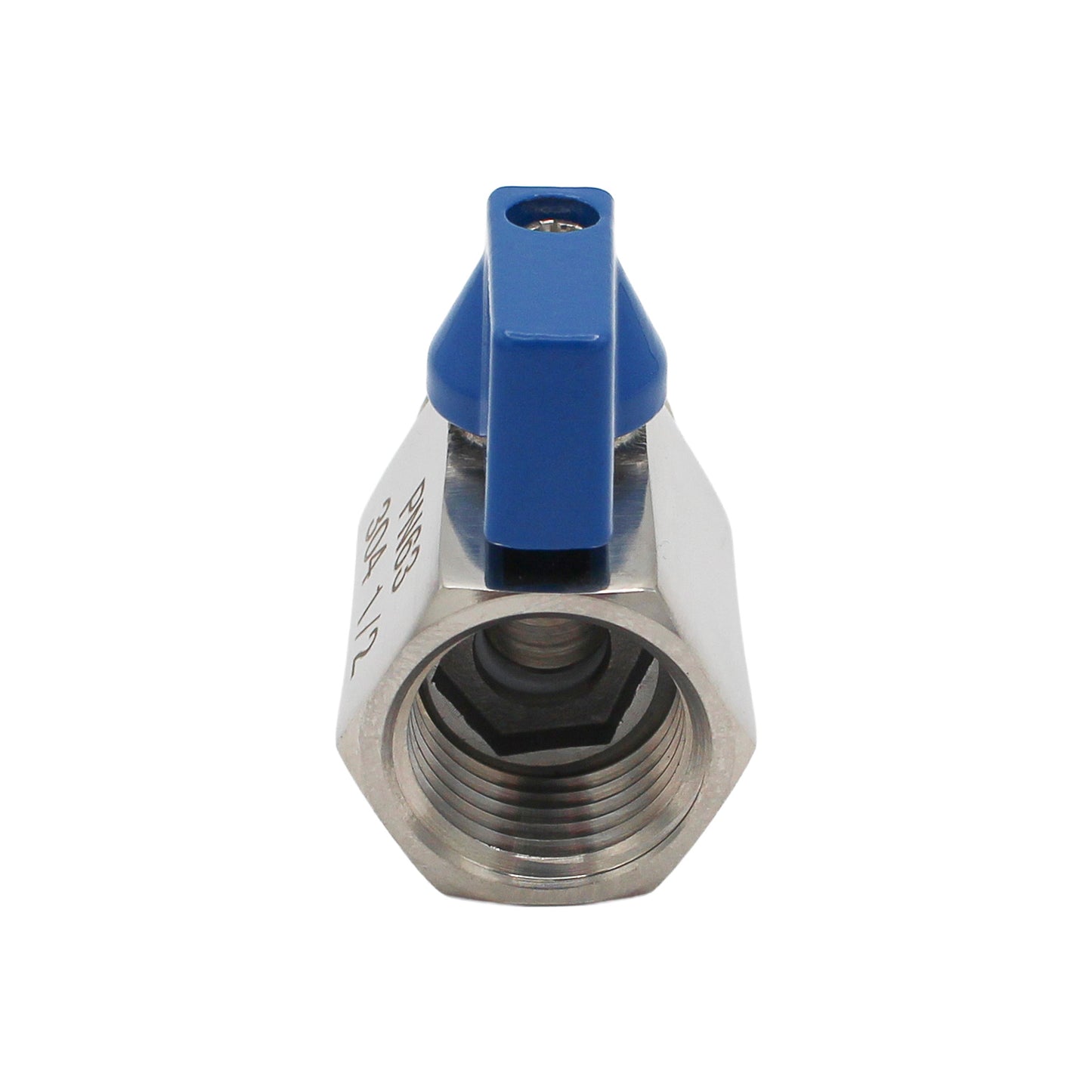Stainless Steel 1/2" Male NPT to 1/2" Female NPT Mini Ball Valve