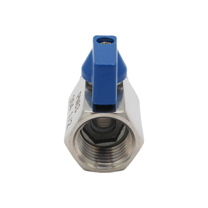 Stainless Steel 1/2" Male NPT to 1/2" Female NPT Mini Ball Valve