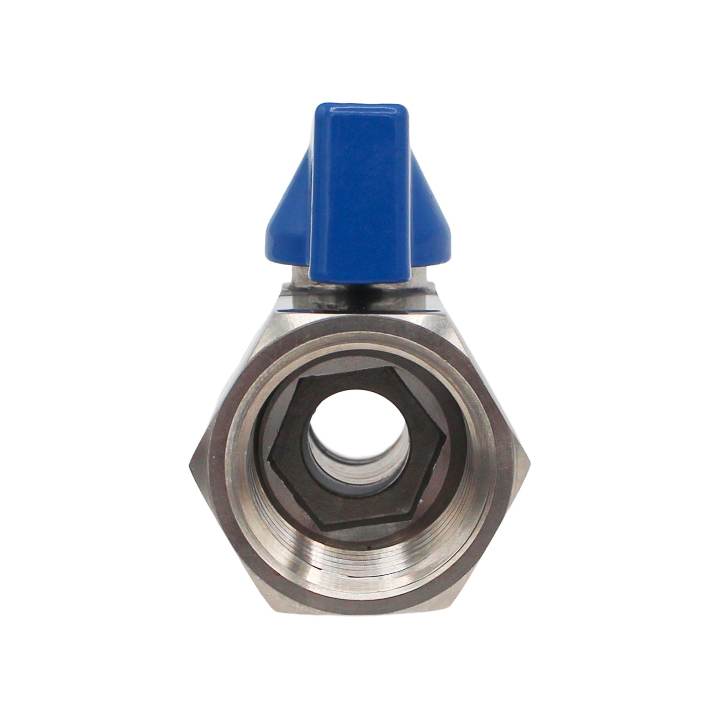 Stainless Steel 1/2" Male NPT to 1/2" Female NPT Mini Ball Valve