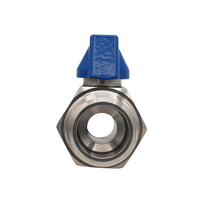 Stainless Steel 1/2" Male NPT to 1/2" Female NPT Mini Ball Valve