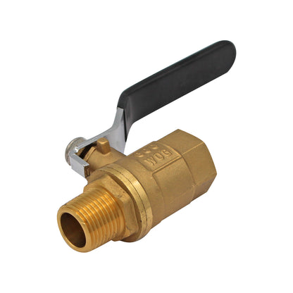 Brass 1/2" Male NPT to 1/2" Female NPT Ball Valve