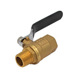Brass 1/2" Male NPT to 1/2" Female NPT Ball Valve