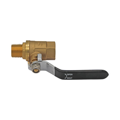 Brass 1/2" Male NPT to 1/2" Female NPT Ball Valve