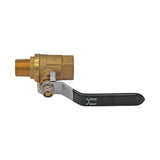 Brass 1/2" Male NPT to 1/2" Female NPT Ball Valve