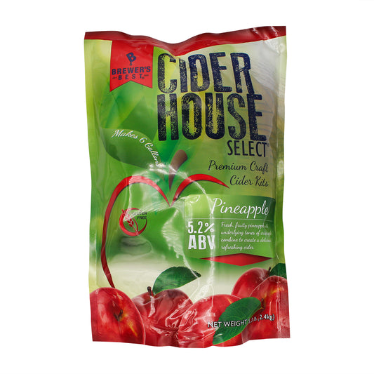 Cider House Craft Pineapple Cider Recipe Kit - Makes Approx. 6 Gallons (23 liters) -  Canuck Homebrew Supply, Canada