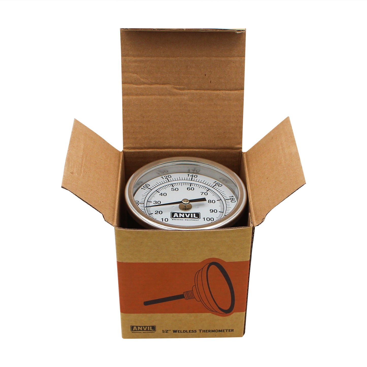 Brewing Thermometer - Weldless - 1/2" NPT -  Canuck Homebrew Supply, Canada