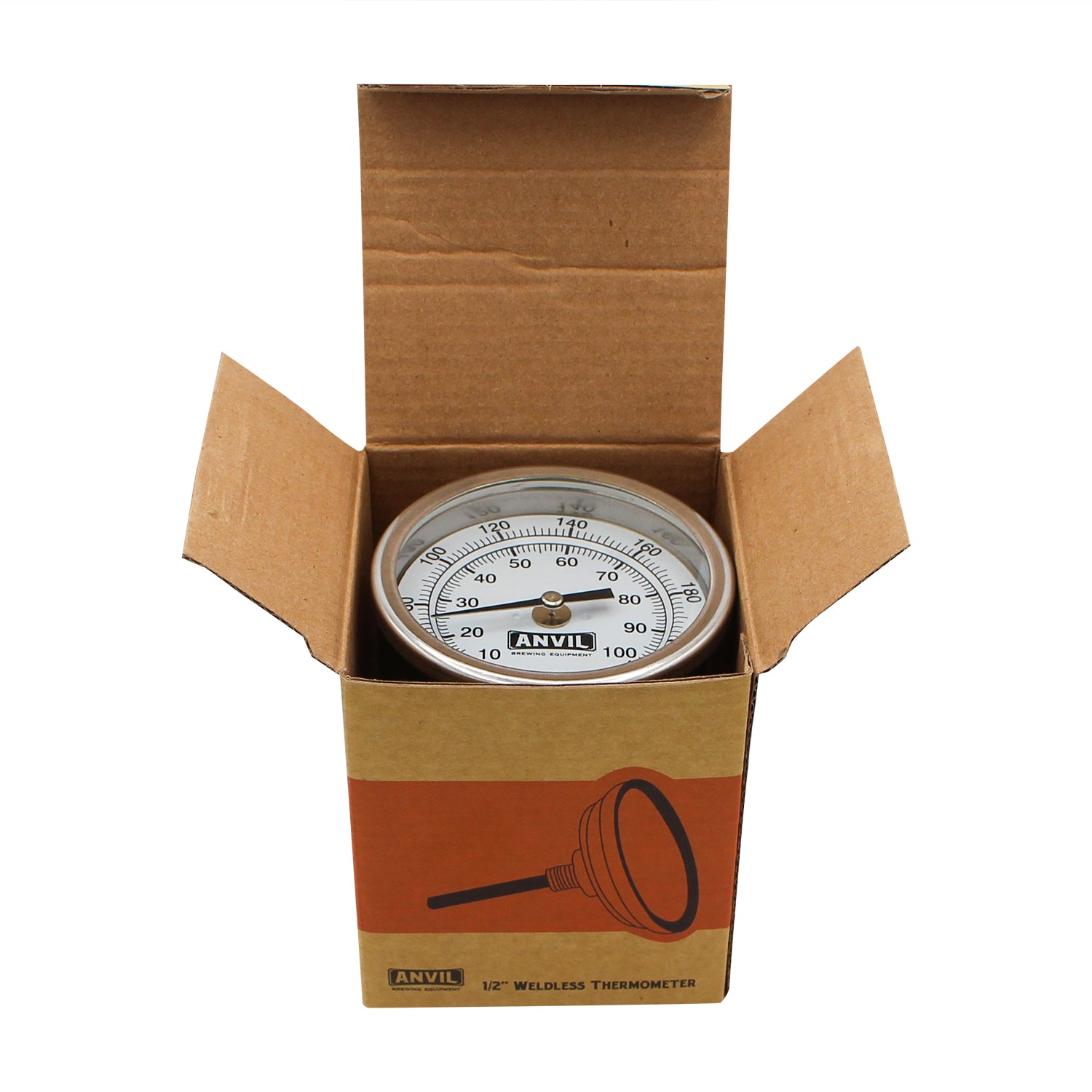 Brewing Thermometer - Weldless - 1/2" NPT -  Canuck Homebrew Supply, Canada