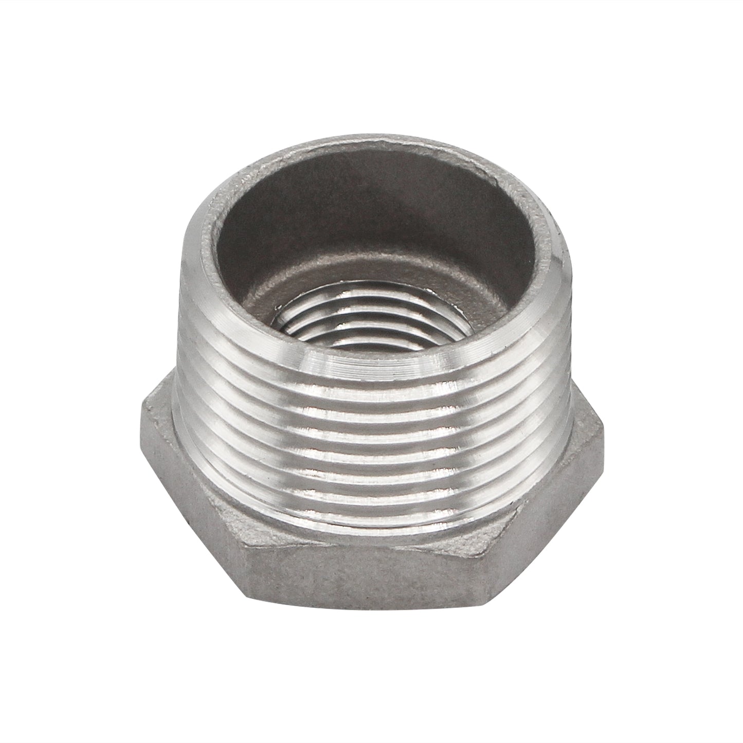 1" X 1/2" Female NPT Reducer Bushing - 304 Stainless Steel Pipe Fitting