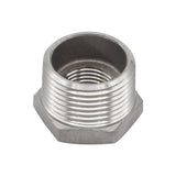 Stainless Steel Reducer Bushing - 1" to 1/2" Female NPT