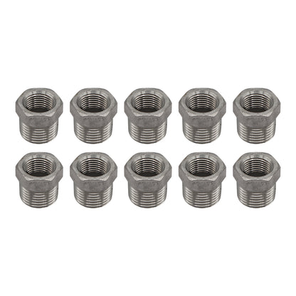 1/2" Male NPT X 3/8" Female NPT Reducer Bushing - 304 Stainless Steel Pipe Fitting