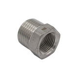 Stainless Steel Reducer Bushing - 1/2" Male NPT to 3/8" Female NPT