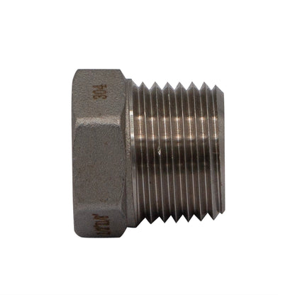 1/2" X 1/8" Female NPT Reducer Bushing - 304 Stainless Steel Pipe Fitting