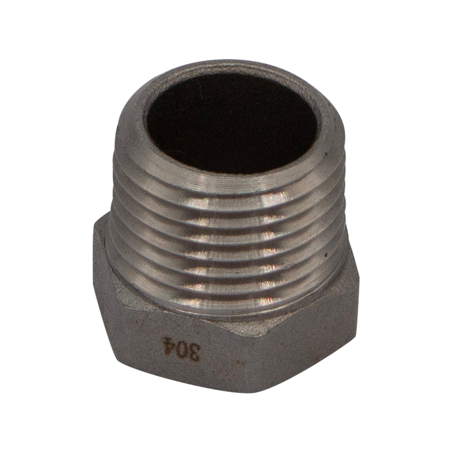 1/2" X 1/8" Female NPT Reducer Bushing - 304 Stainless Steel Pipe Fitting