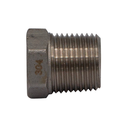 3/8" Male NPT X 1/4" Female NPT Reducer Bushing - 304 Stainless Steel Pipe Fitting