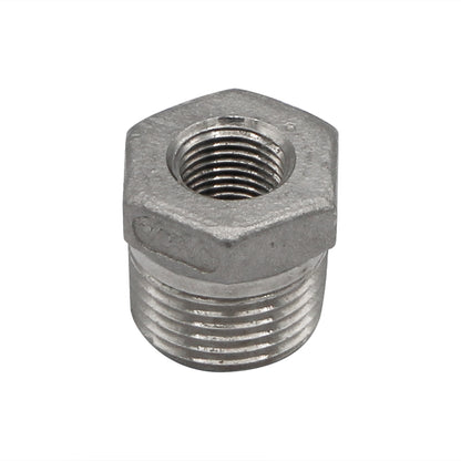 3/8" Male NPT X 1/8" Female NPT Reducer Bushing - 304 Stainless Steel Pipe Fitting