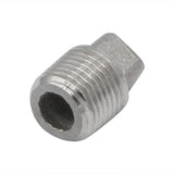 Stainless Steel Square Head Plug - 1/8" Male NPT