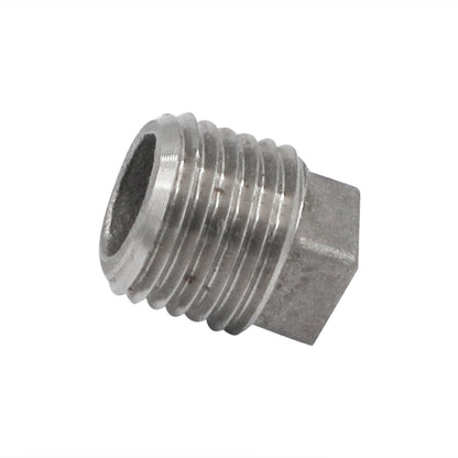 1/4" Male NPT Square Head Plug - 304 Stainless Steel Pipe Fitting