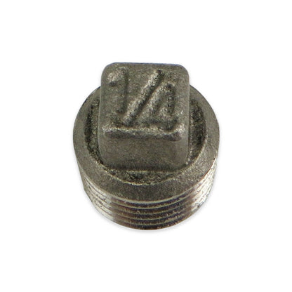 Stainless Steel Square Head Plug - 1/4" MPT