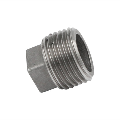 3/8" Male NPT Square Head Plug - 304 Stainless Steel Pipe Fitting