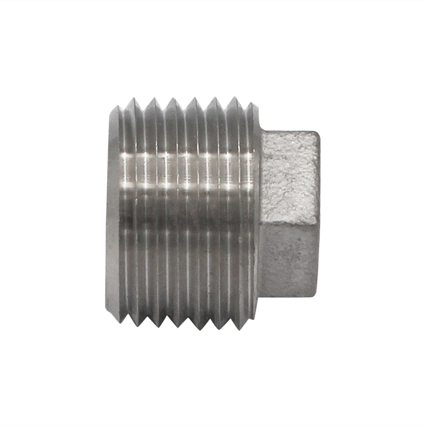 1/2" Male NPT Square Head Plug - 304 Stainless Steel Pipe Fitting