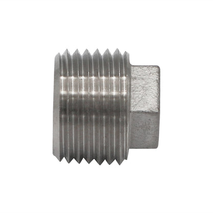 1/2" Male NPT Square Head Plug - 304 Stainless Steel Pipe Fitting