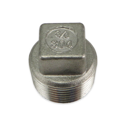 Stainless Steel Square Head Plug - 3/4" MPT