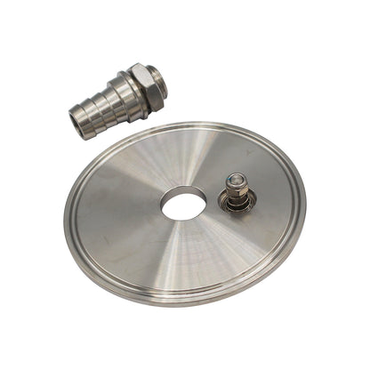 Ss Brewtech Stainless Steel 3" TC Cap with 1/2" Blow Off and PRV