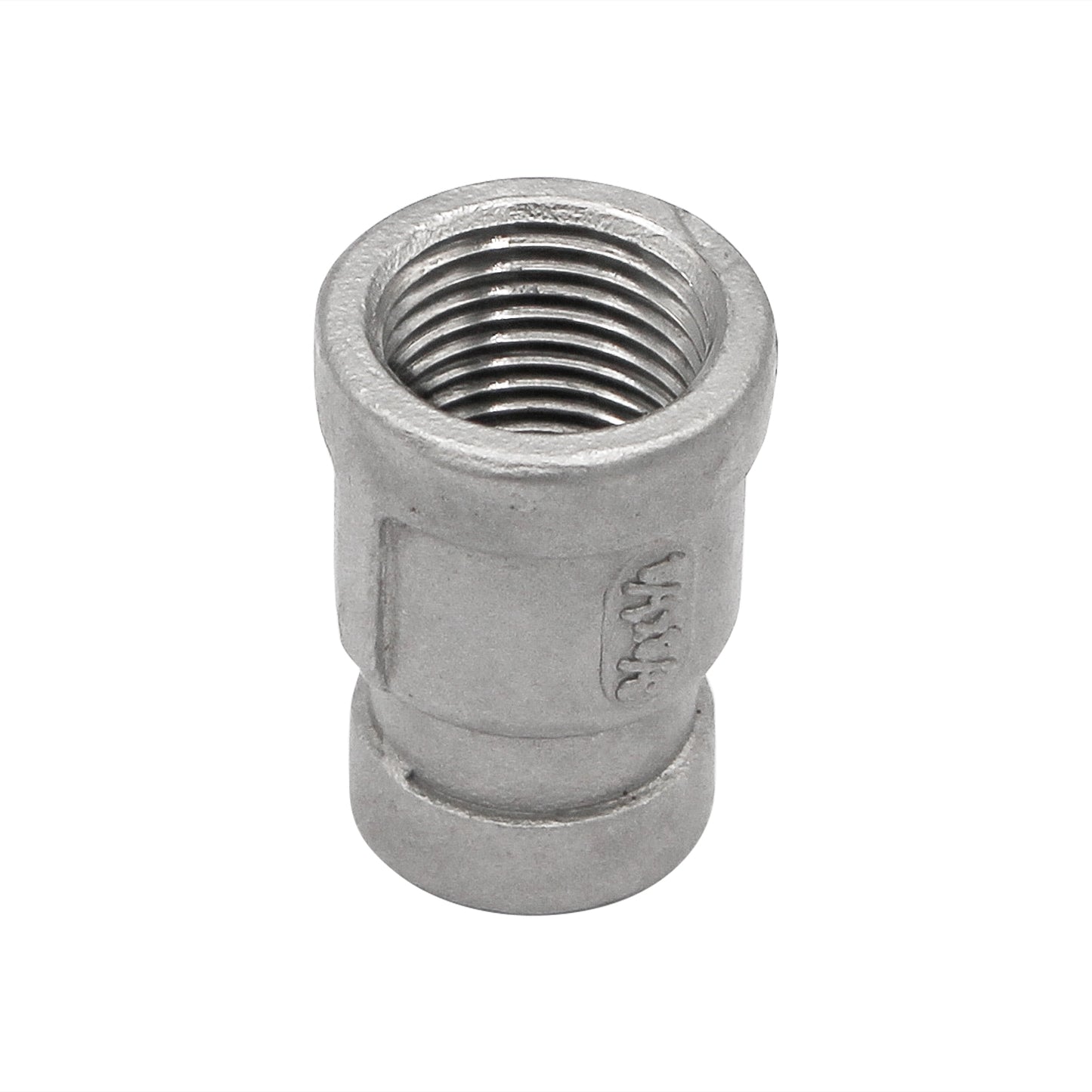 3/8" Female NPT X 1/4" Female NPT Reducing Coupler - 304 Stainless Steel Pipe Fitting