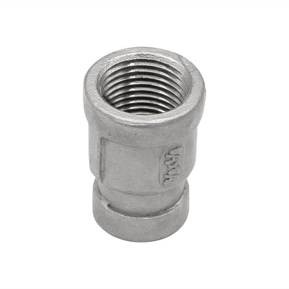 3/8" Female NPT X 1/4" Female NPT Reducing Coupler - 304 Stainless Steel Pipe Fitting