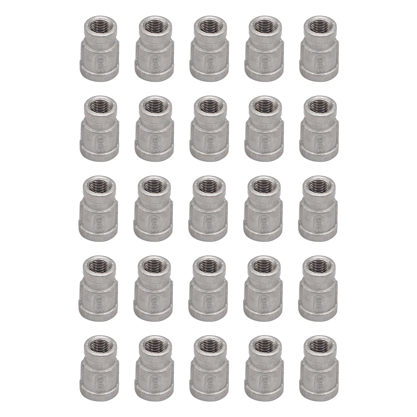 1/4" Female NPT X 1/8" Female NPT Reducing Coupler - 304 Stainless Steel Pipe Fitting