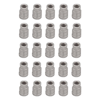 1/4" Female NPT X 1/8" Female NPT Reducing Coupler - 304 Stainless Steel Pipe Fitting