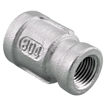1/4" Female NPT to 1/8" Female NPT Stainless Steel Reducing Coupler