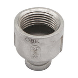 Stainless Steel Reducing Coupler - 3/4" Female NPT to 1/4" Female NPT
