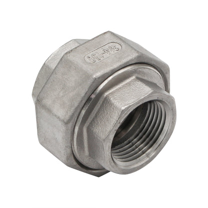 3/4" Female NPT X 3/4" Female NPT Union Coupler - 304 Stainless Steel Pipe Fitting