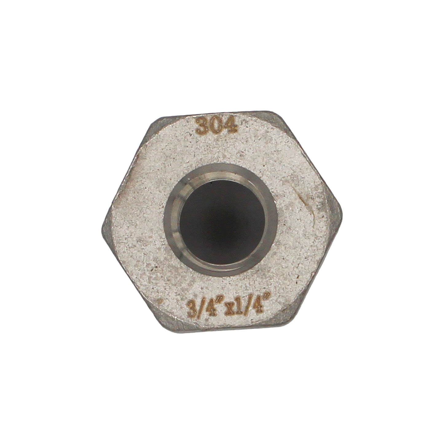 3/4" X 1/4" Female NPT Reducer Bushing - 304 Stainless Steel Pipe Fitting