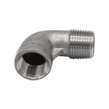 Stainless Steel Street Elbow - 3/8" Male NPT to 3/8" Female NPT