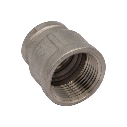1" Female NPT X 3/4" Female NPT Reducing Coupler - 304 Stainless Steel Pipe Fitting