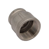 Stainless Steel Reducing Coupler - 1" Female NPT to 3/4" Female NPT