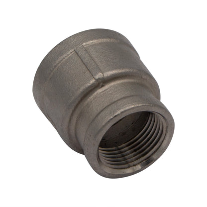 1" Female NPT X 3/4" Female NPT Reducing Coupler - 304 Stainless Steel Pipe Fitting