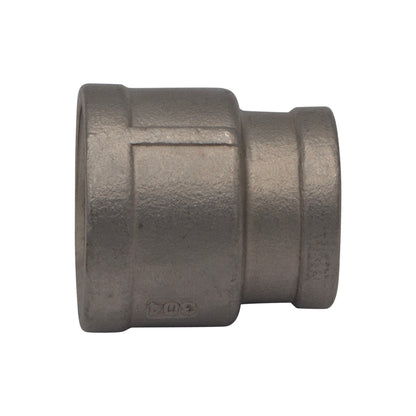 1" Female NPT X 3/4" Female NPT Reducing Coupler - 304 Stainless Steel Pipe Fitting