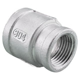 1" Female NPT to 3/4" Female NPT Stainless Steel Reducing Coupler