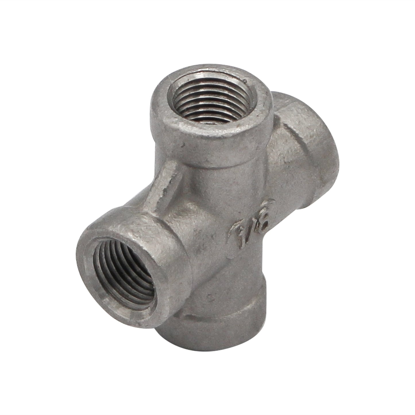 1/8" Female NPT Cross - 304 Stainless Steel Pipe Fitting