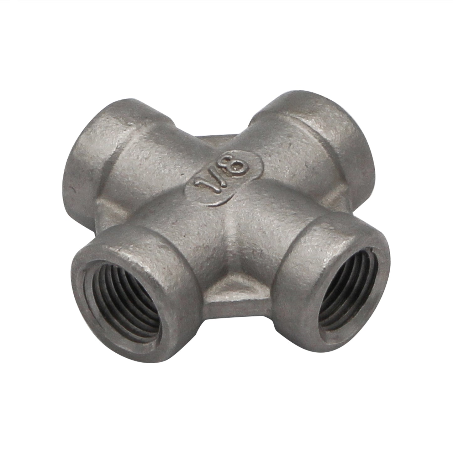 1/8" Female NPT Cross - 304 Stainless Steel Pipe Fitting