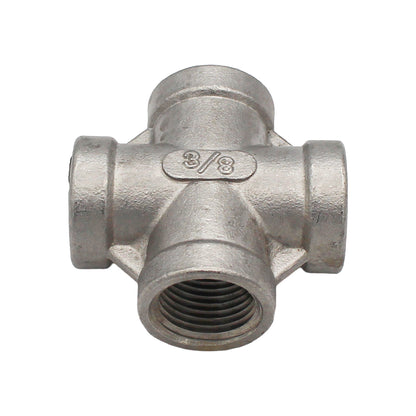 3/8" Female NPT Cross - 304 Stainless Steel Pipe Fitting