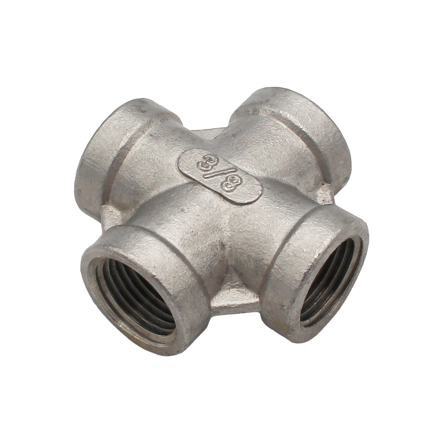 3/8" Female NPT Cross - 304 Stainless Steel Pipe Fitting