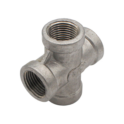 3/8" Female NPT Cross - 304 Stainless Steel Pipe Fitting