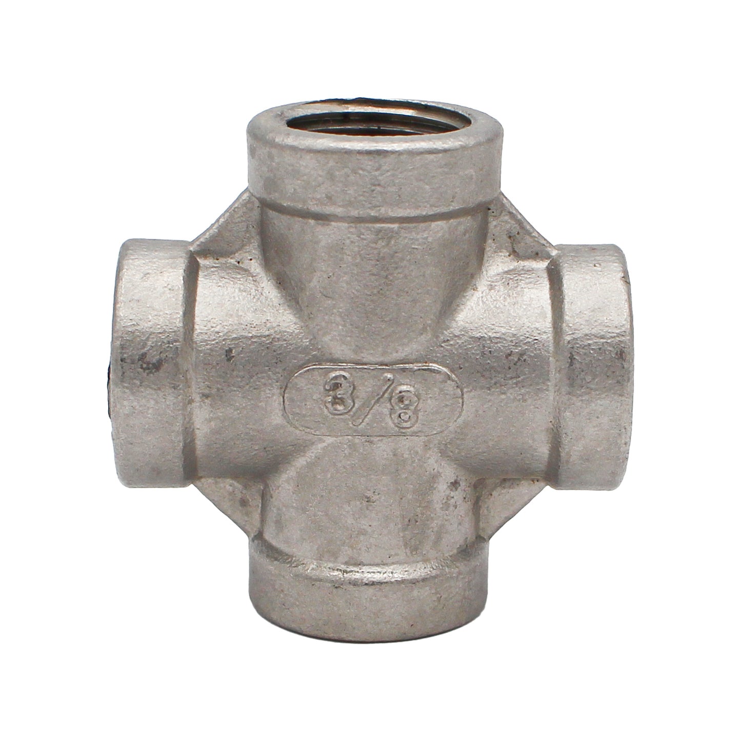 3/8" Female NPT Cross - 304 Stainless Steel Pipe Fitting