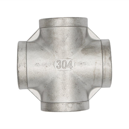 3/4" Female NPT Cross - 304 Stainless Steel Pipe Fitting